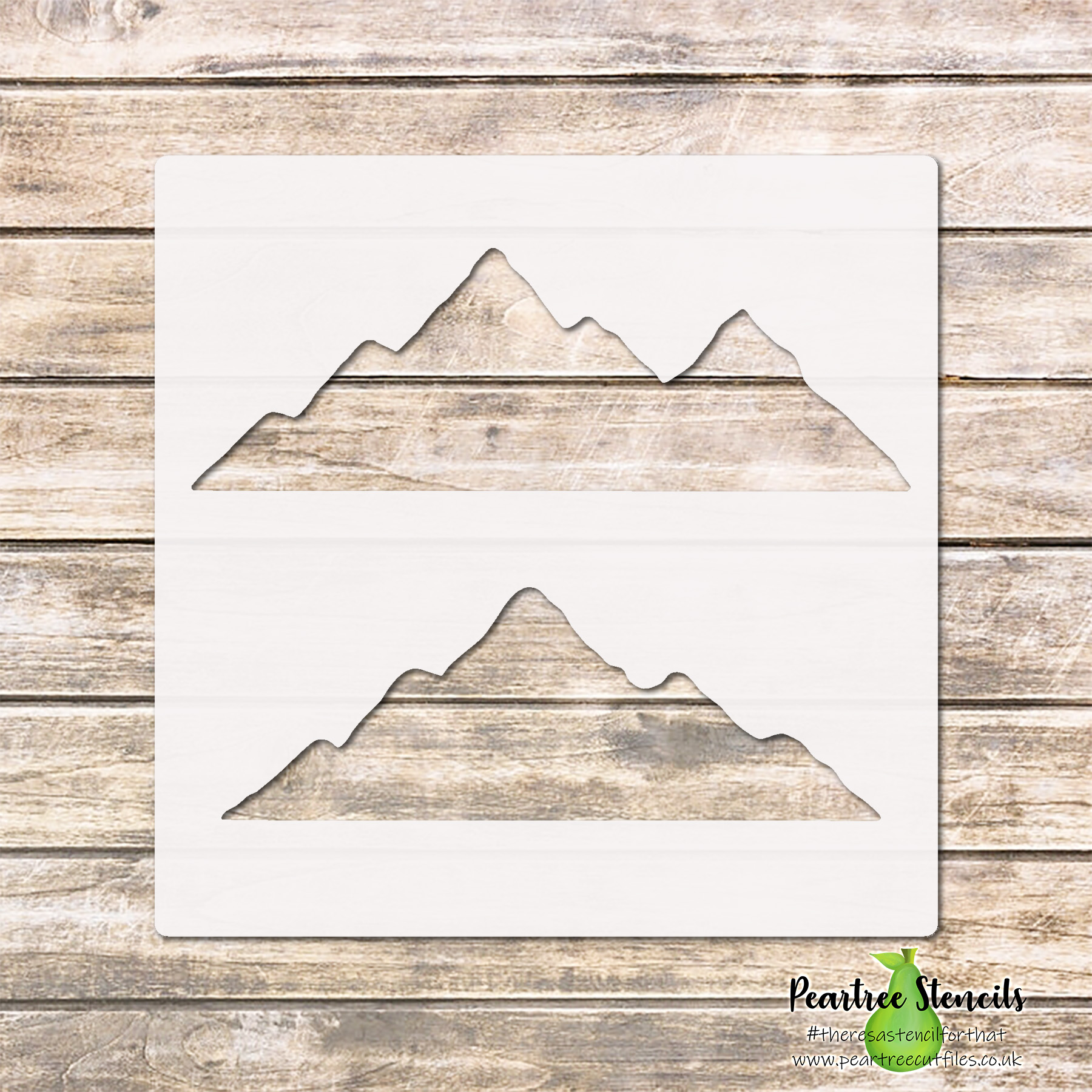Mountain Silhouette Stencil – Peartree Cutfiles