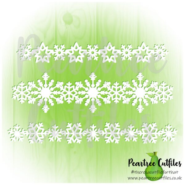 Snowflake Rows Peartree Cutfiles