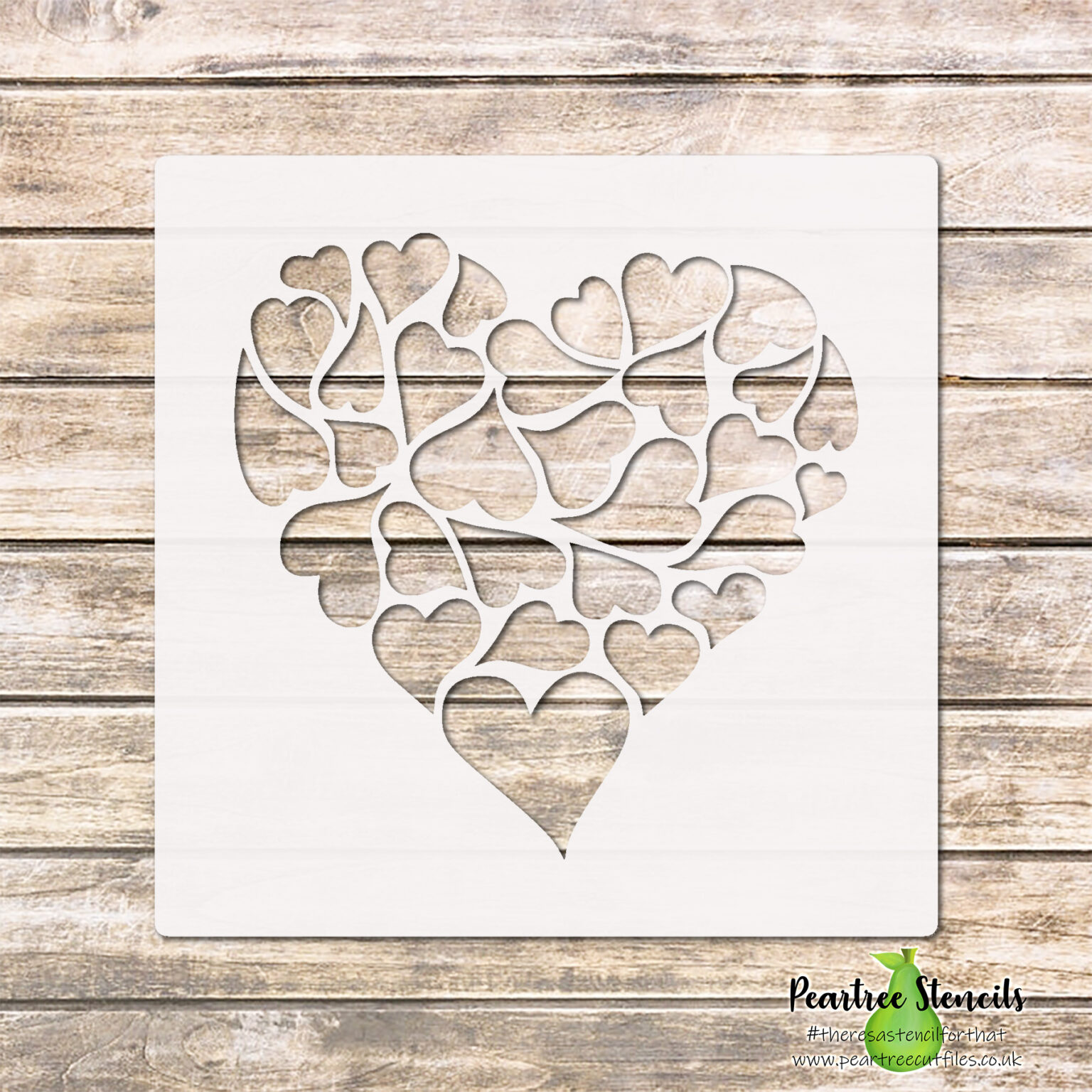 Heart of Hearts Stencil Peartree Cutfiles