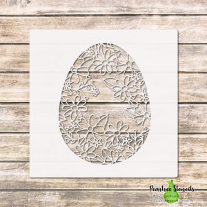 Floral Easter Egg Stencil