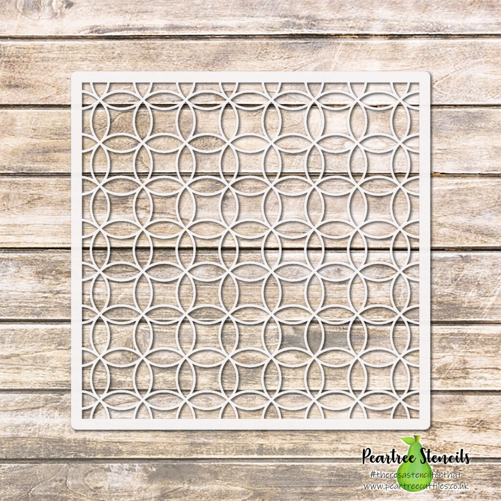 Geometric Circles Stencil Peartree Cutfiles