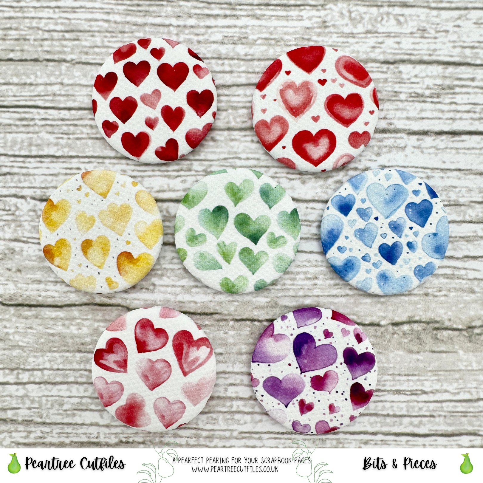 Rainbow Hearts Flair
