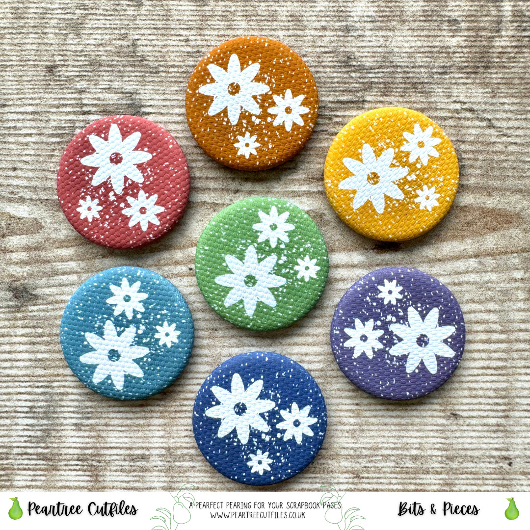 Rainbow Daisies Flair