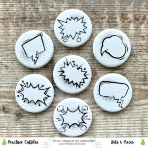 Black and White Comic Splats Flair