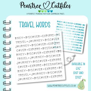 Travel Words Stencil