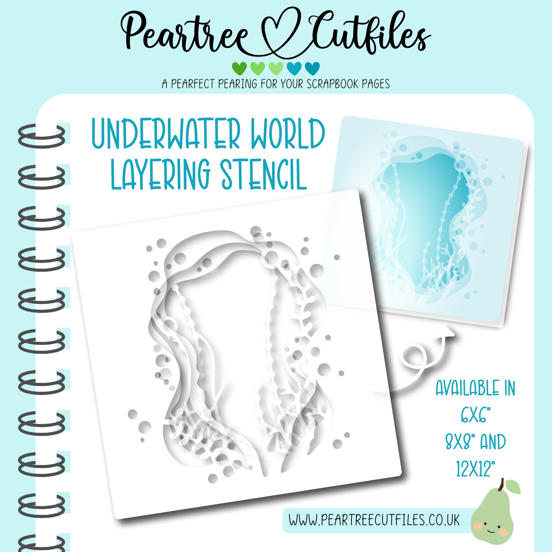 Underwater World Layering Stencil