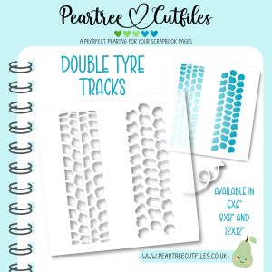 Double Tyre Tracks Stencil