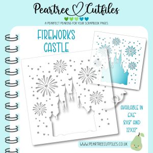 Fireworks Castle Stencil