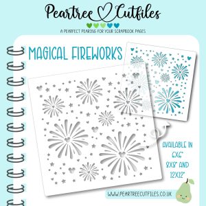 Magical Fireworks Stencil